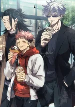 โดนตัวท็อปประกบ   โกะโจ ซาโตรุ x อิตาโดริ ยูจิ x เกะโท สุงุรุ Jujutsu Kaisen 